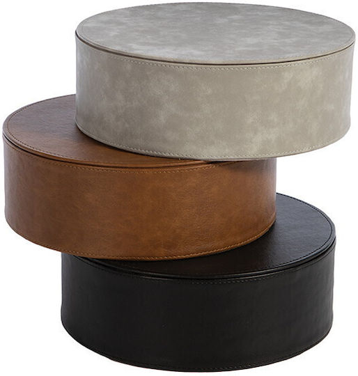 Nef-Nef Homeware Set Dekorative Boxen aus Kunstleder Lethal Black 2Stück
