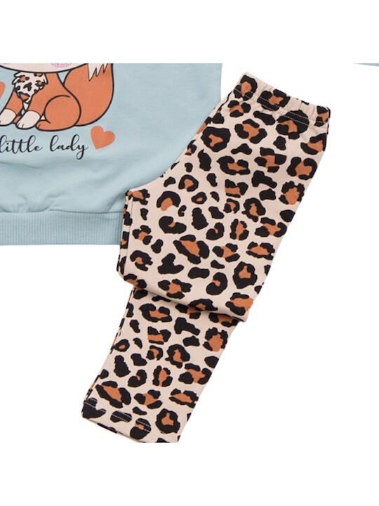 Kinder-Set mit Leggings Winter 3Stück Mint