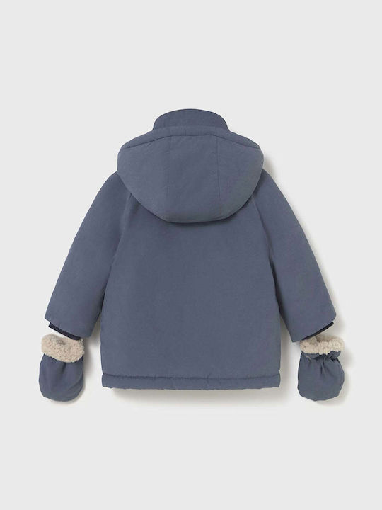 Kids Parka Long with Lining and Hood Blue