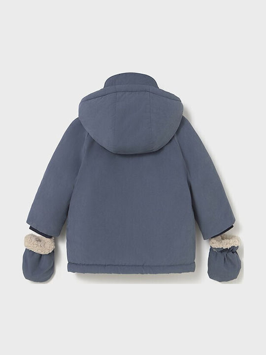 Kids Parka Long with Lining and Hood Blue