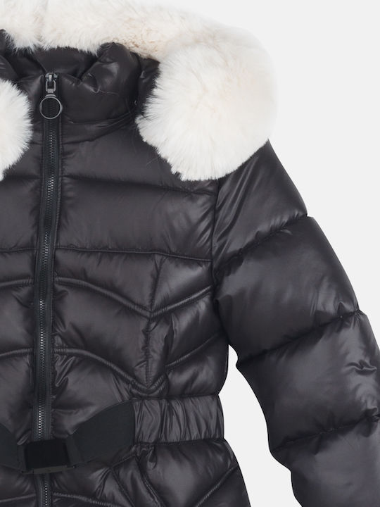 Kinder Freizeitjacke mit Kapuze Black