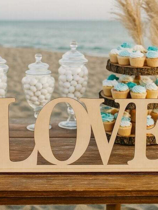 Tăbliță Din Lemn Love 52x21cm
