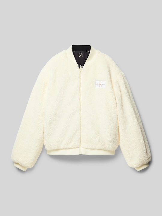 Kinderjacken & Winterjacken Bomber Kurz Beidseitig Beige