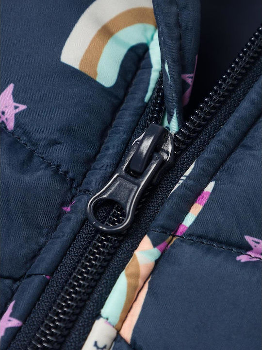 Kinder Steppjacke Ärmellos Kurz Blau