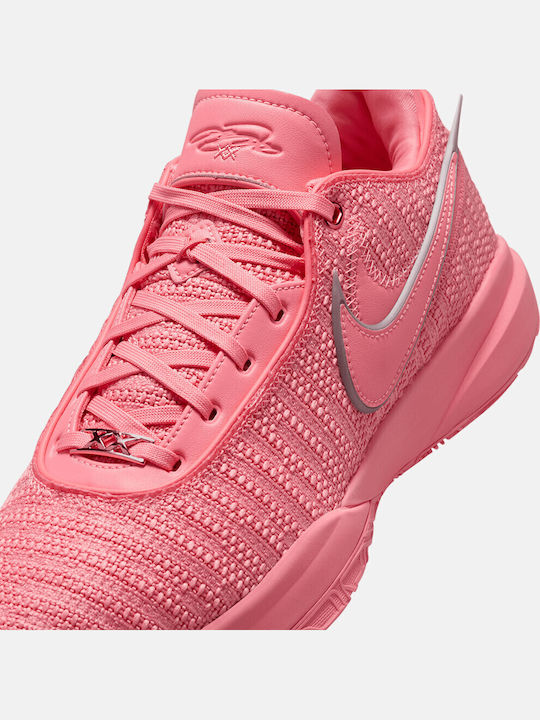 LeBron 20 Ниски Баскетболни обувки Pink Gaze / Metallic Silver