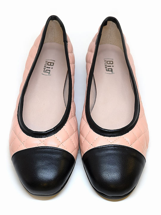 Lederne Damen Ballerinas in Schwarz Farbe