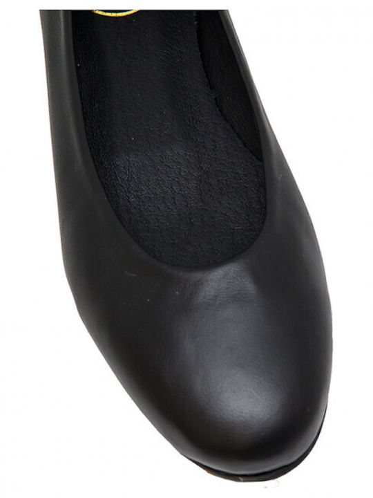 Leder Damen Ballerinas Schwarze