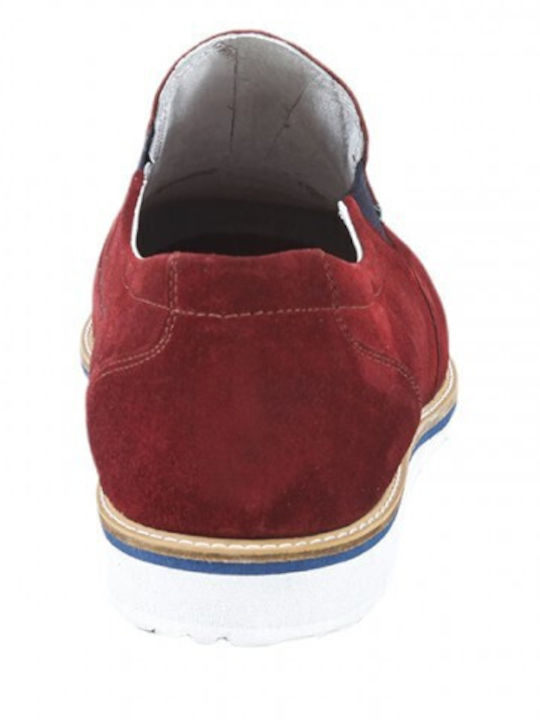 Leder Herren Freizeitschuhe Rot