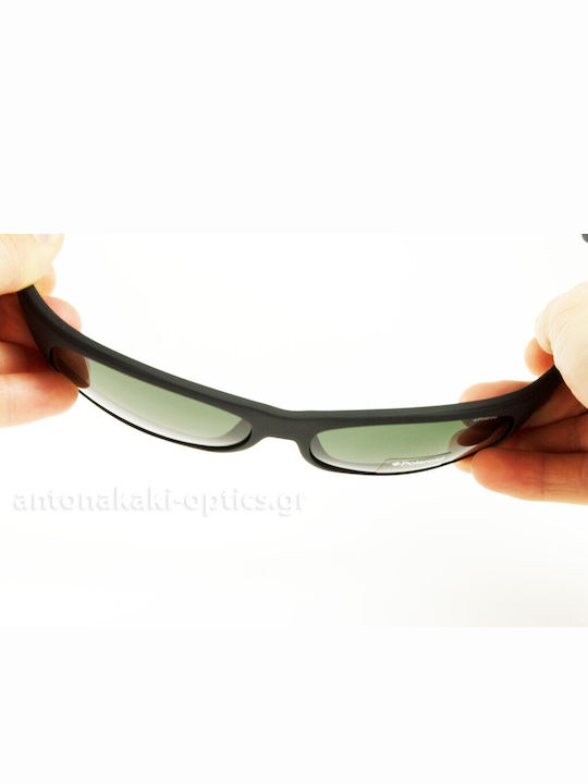 Polaroid Men's Sunglasses with Black Plastic Frame and Black Polarized Lens P07886 9CA/RC