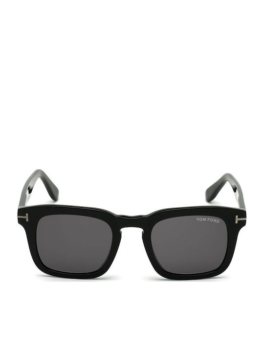 Tom Ford Men's Sunglasses with Black Horn-Rimmed Frame and Grey Gradient Lenses FT0751 01A