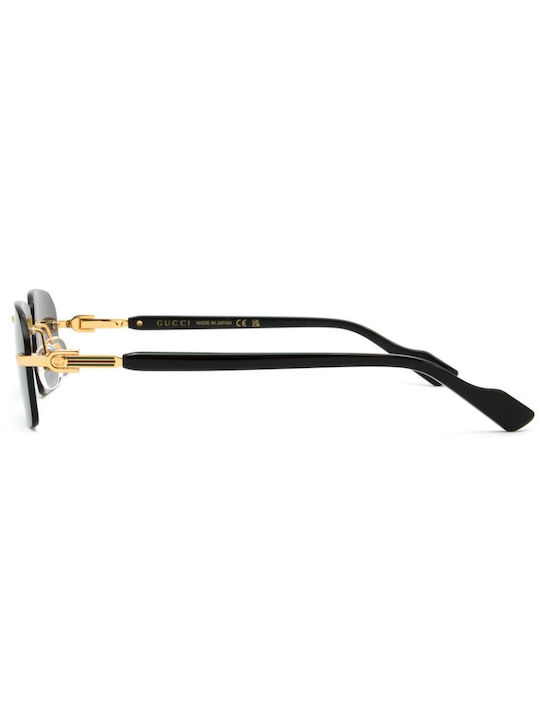 Gucci Unisex Sunglasses with Gold Metallic Frame and Grey Lens GG1221S 001