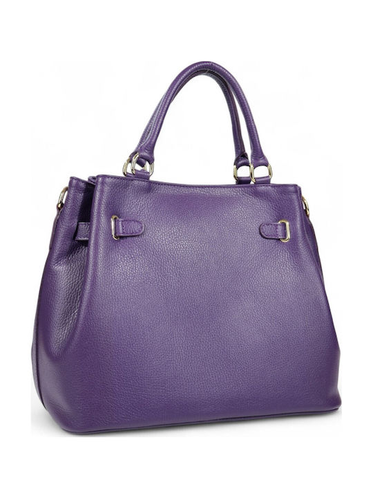 Lila Damen Leder Tote Tasche