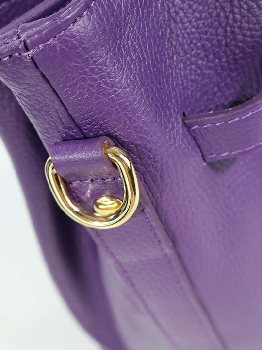 Lila Damen Leder Tote Tasche