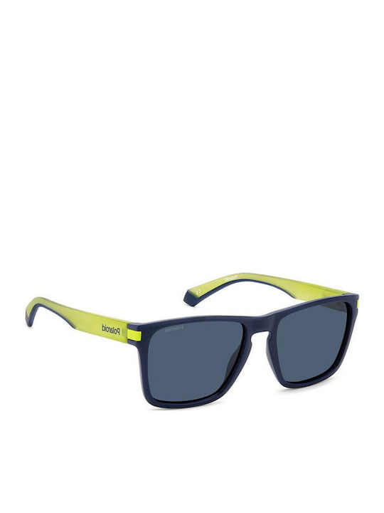 Polaroid Men's Sunglasses with Navy Blue Plastic Frame and Blue Polarized Lens PLD2139/S FLL/C3