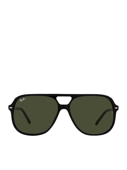 Ray Ban Ανδρικά Γυαλιά Ηλίου με Μαύρο Κοκκάλινο Σκελετό και Πράσινο Φακό RB2198 901/31