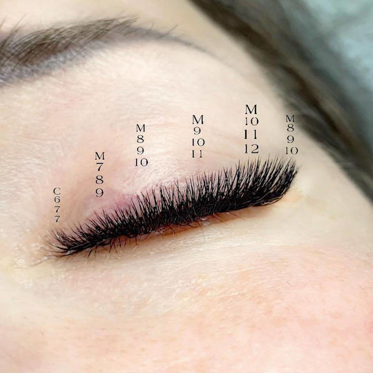 Lovely Lashy Extensions 0.07 / L 10-15mm Μαύρα