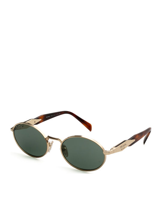 Prada Unisex Γυαλιά Ηλίου με Χρυσό Μεταλλικό Σκελετό και Πράσινο Φακό PR65ZS ZVN70L