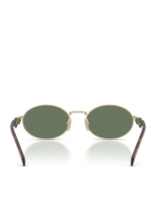 Prada Unisex Γυαλιά Ηλίου με Χρυσό Μεταλλικό Σκελετό και Πράσινο Φακό PR65ZS ZVN70L