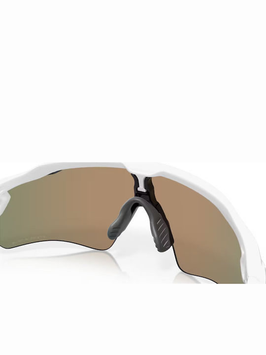Oakley Radar Ev Path Ανδρικά Γυαλιά Ηλίου με Λευκό Κοκκάλινο Σκελετό και Κόκκινο Καθρέφτη Φακό