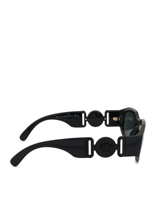 Versace Unisex Sunglasses with Black Plastic Frame and Gray Lens VE4361 5360/87