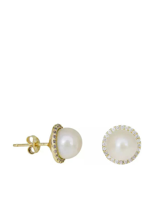 Cercei din Aur 14K cu Pietre & Perle