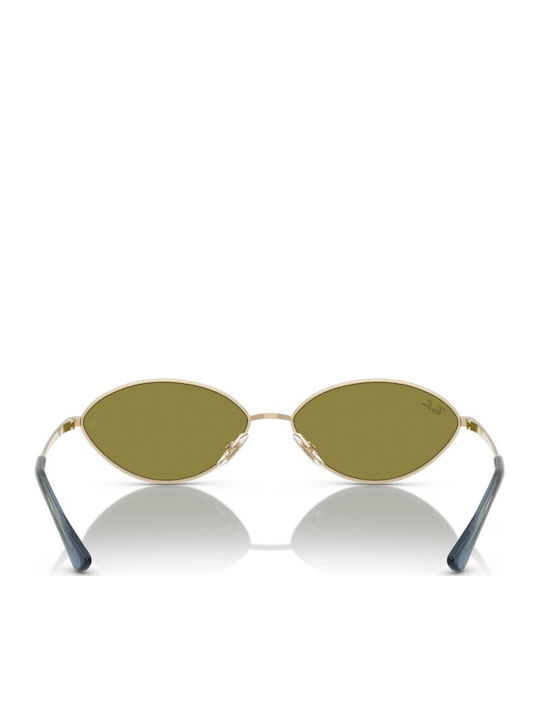Ray Ban Γυναικεία Γυαλιά Ηλίου με Χρυσό Μεταλλικό Σκελετό και Πράσινο Φακό RB3757 9213