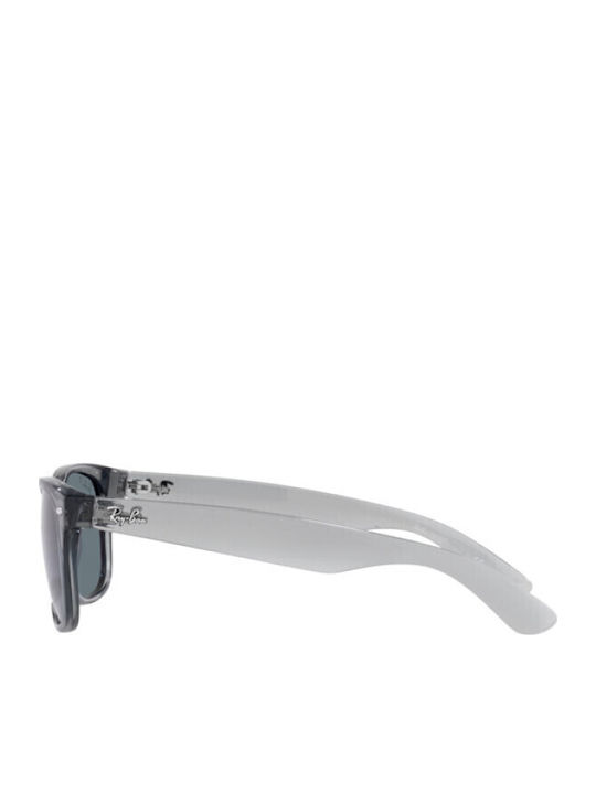 Ray Ban Wayfarer Унисекс Слънчеви Очила със Сив Пластмасов Рамка и Сини Поляризирани Лещи RB2132 6450/3R