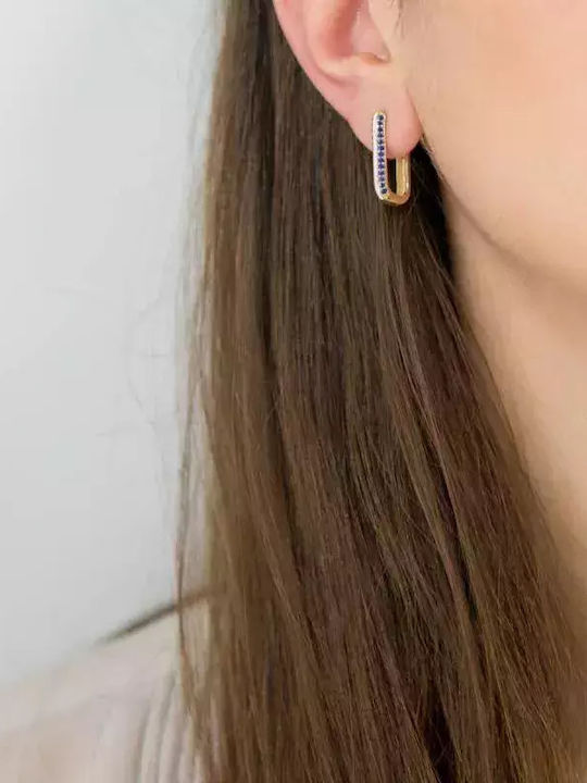 Earrings made of Gold 14K with Stones