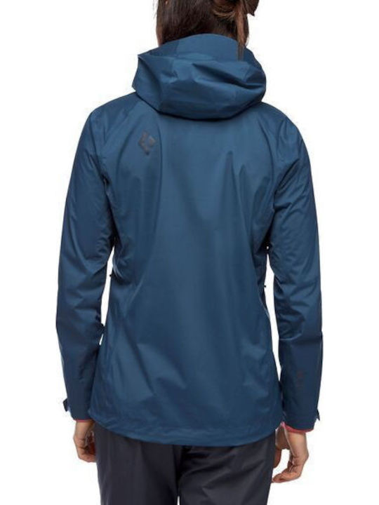 Stormline Stretch Women's Short Sports Jacket Waterproof for Winter Black