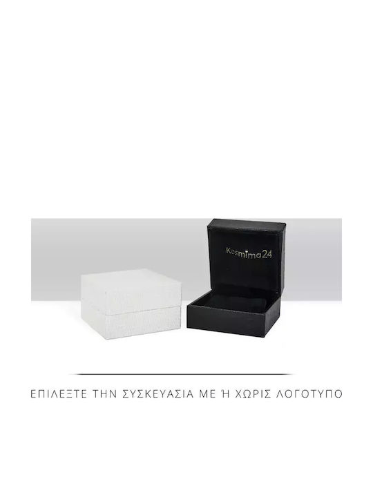 Σκουλαρίκια Καρφωτά από Λευκόχρυσο 18Κ με Διαμάντι Μπλε