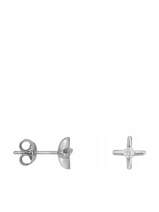 Cercei din White Gold cu Diamant
