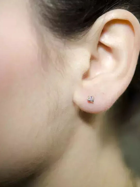 Cercei din White Gold cu Diamant