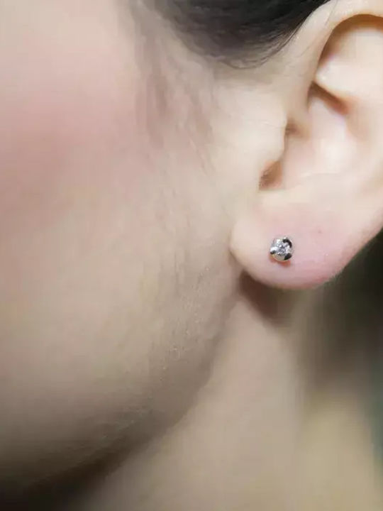 Cercei din White Gold cu Diamant