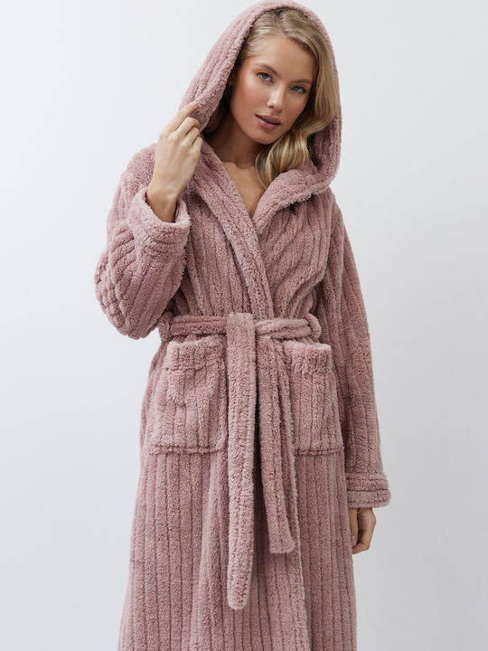 Aruelle Χειμερινή Γυναικεία Ρόμπα Pink