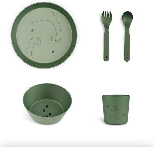 Green Porcelain Dinnerware Set 20pcs