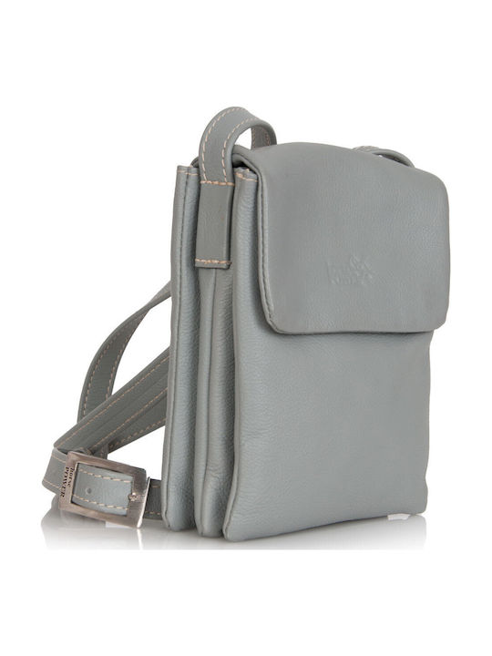 Leder Damen Handtaschen Schulter Crossbody Grau
