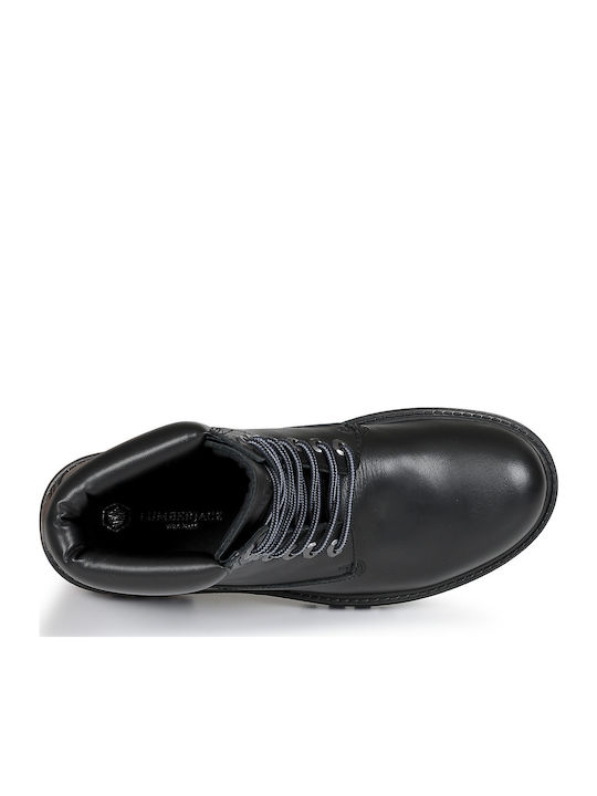 River 2 Leder Schwarz Herrenstiefel