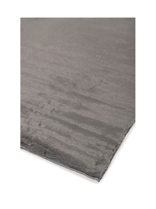 Viokarpet Krolik R04 Anti-slip Rug Rectangular Furry D Grey