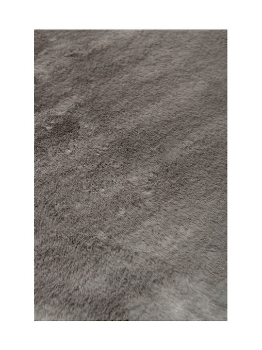 Viokarpet Krolik R04 Anti-slip Rug Rectangular Furry D Grey