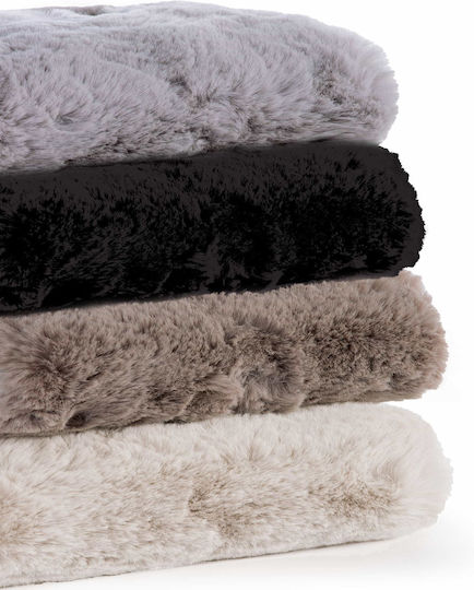 Nef-Nef Homeware Estelle Килим Правоъгълена Shaggy Furry Black (034622)