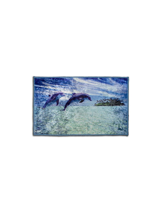 Dimcol Rutschfest Badematte Synthetisch,Polyester/Cotton/Leather Rechteckig Dolphins 260 33463058004 Colorful 50x85cm