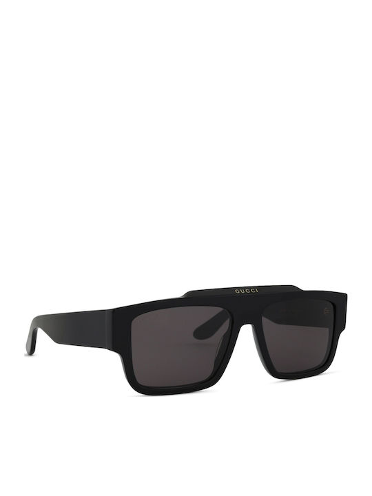 Gucci Unisex Γυαλιά Ηλίου με Μαύρο Κοκκάλινο Σκελετό και Γκρι Φακό GG1460S 001