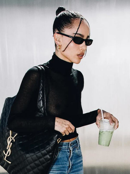 Ysl Unisex Γυαλιά Ηλίου με Μαύρο Κοκκάλινο Σκελετό και Γκρι Φακό SL 557 001
