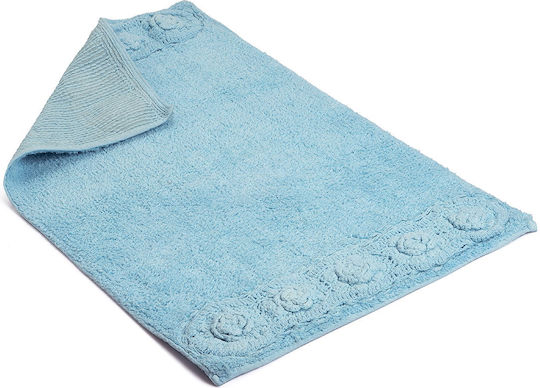 Beauty Home Non-Slip Cotton Bath Mat 3280-Light Blue Light Blue 50x80cm