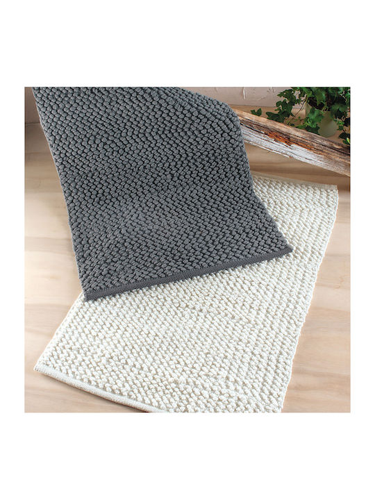 Rythmos Πατάκι Μπάνιου Βαμβακερό Archi Grey 120-195-010 Γκρι 50x80εκ.