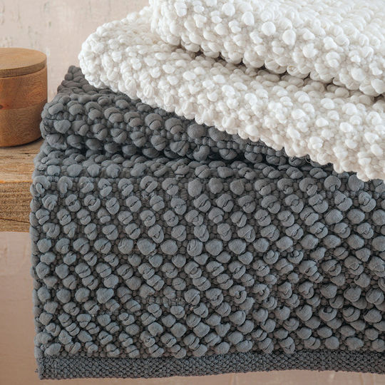Rythmos Covoraș de Baie Bumbac Archi Grey 120-195-010 Gri 50x80buc