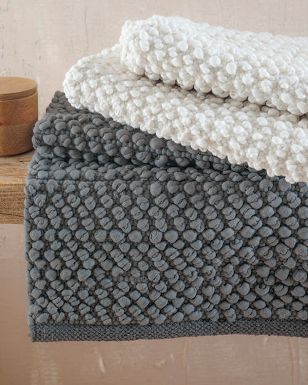 Rythmos Covoraș de Baie Bumbac Archi Grey 120-195-010 Gri 50x80buc