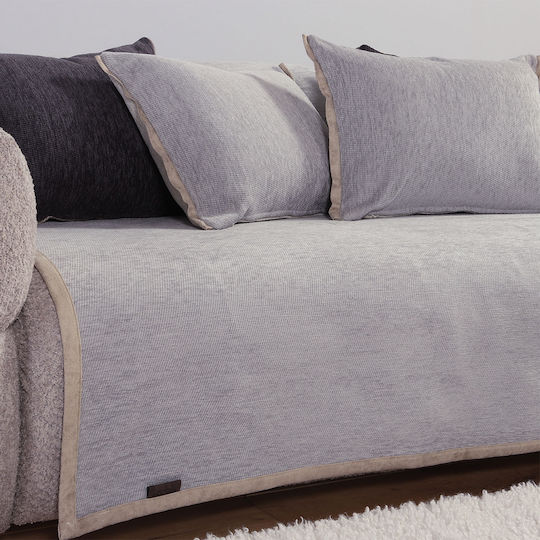 Nef-Nef Homeware New Tanger Τετραθέσιου Καναπέ Π180xΜ350cm N.l.grey/ecru