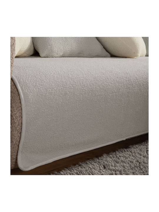 Nef-Nef Homeware Ριχτάρι Τριθέσιου Καναπέ Γούνινο 180x300εκ. Silver