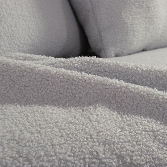Nef-Nef Homeware Ριχτάρι Τριθέσιου Καναπέ Γούνινο 180x300εκ. Silver